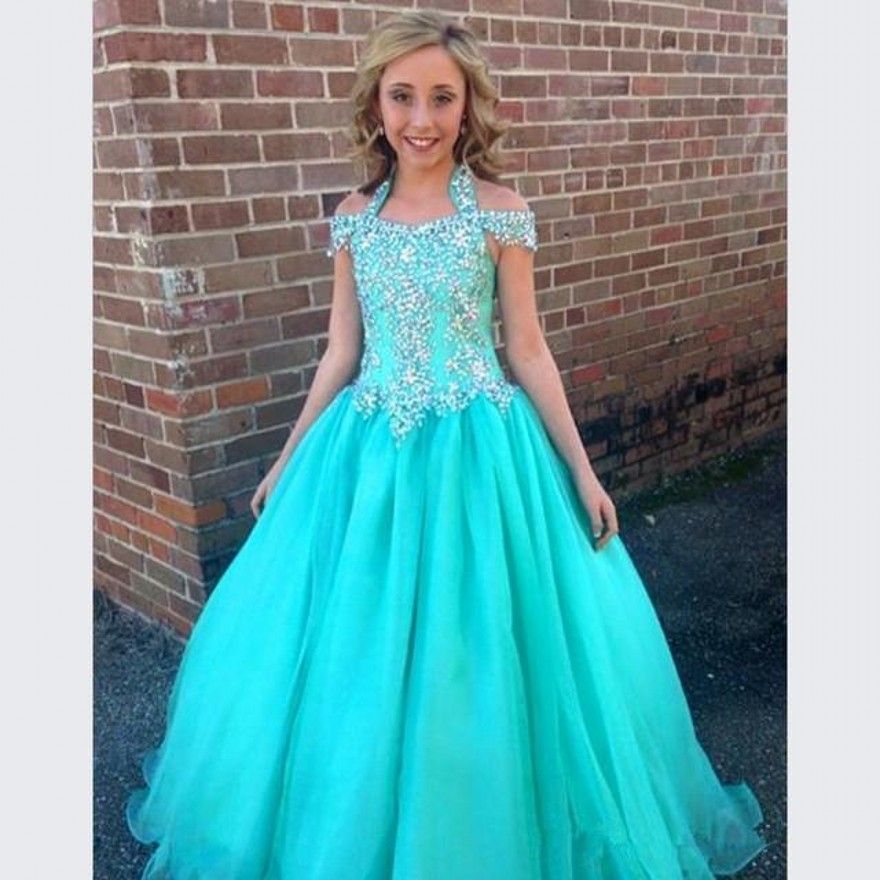 Halter Pageant Dresses For Girls Teens 