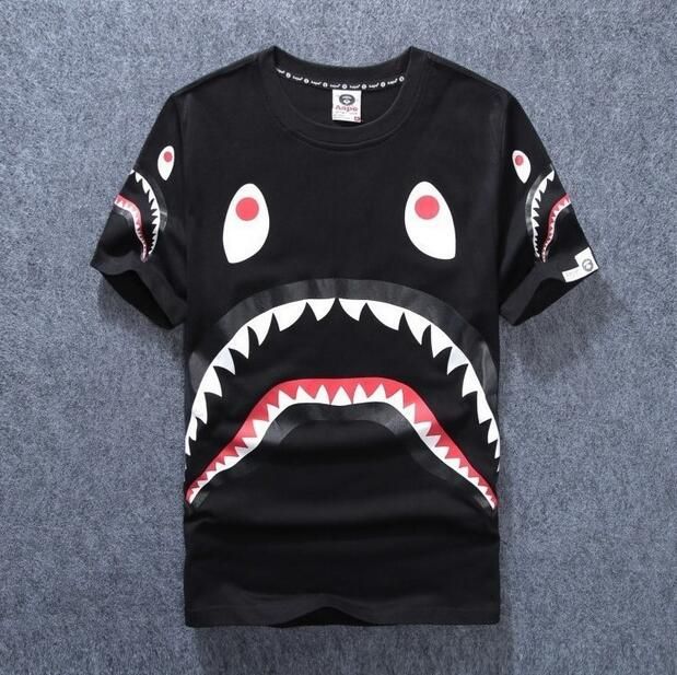 Ropa De Hombres Wear Tide Marca Shark Boca Impresión Hombres Mujeres Lovers Fund Round Neck Manga Corta T Shirt Para Pity Camiseta Moda Tshi 14,15 € | DHgate