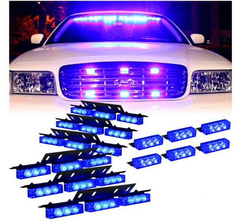 4 X 3 LED Flash Light + Control Box Car LED Warning Light Strobe Light