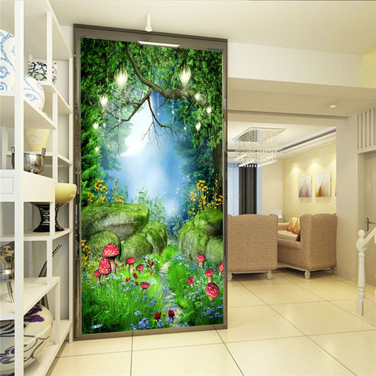 Charming Fairy Tale Wonderland Wall Mural Photo Wallpaper Background Wall Room Decor Nursery Sitting Room Bedroom Hallway Kids Room Bg 2729 Wallpaper