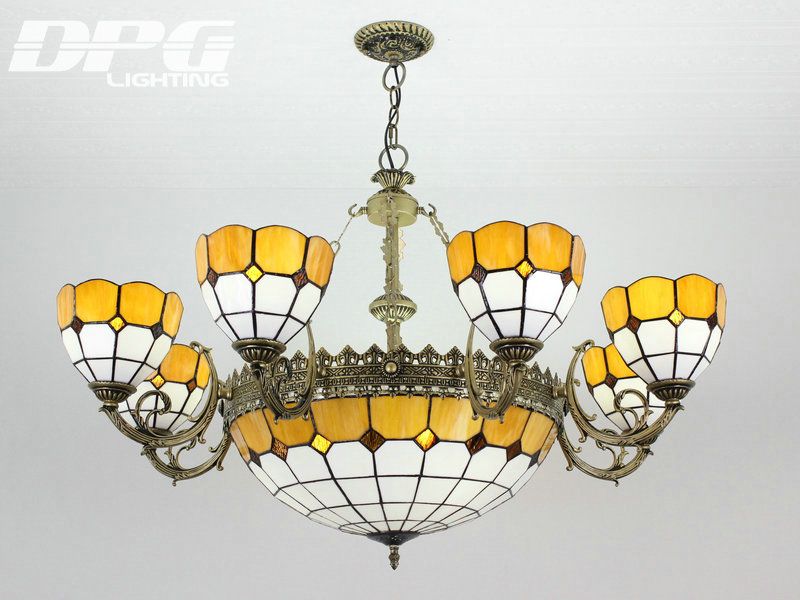 Tiffany Chandelier Stained Glass Pendant Lamps Lights With 8 Tiffany Chandelier Stained Glass Pendant Lamps Lights With 8 Heads For Home Decoration Bar Coffee