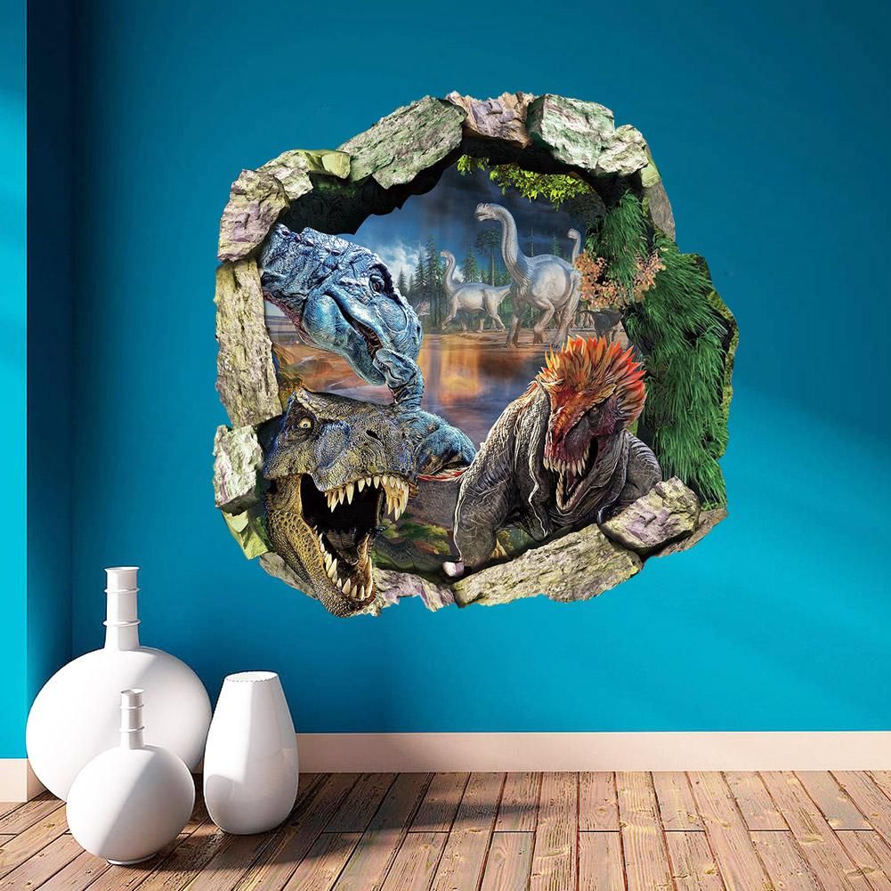 3d dinosaurios a través de las pegatinas de pared jardín jurásico decoración del hogar zooyoo1439 diy 3d dinosaurios a través de las pegatinas de pared jardín jurásico decoración del hogar zooyoo1439 diy