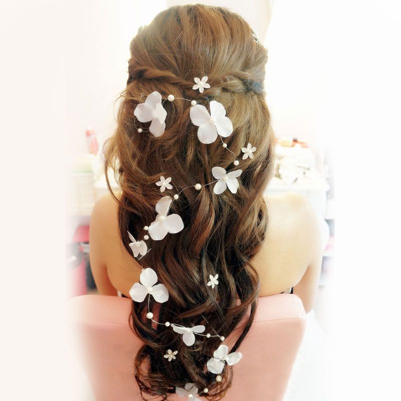 Stock 2015 Bridal Hair Accessories Handmade Butterfly Flower