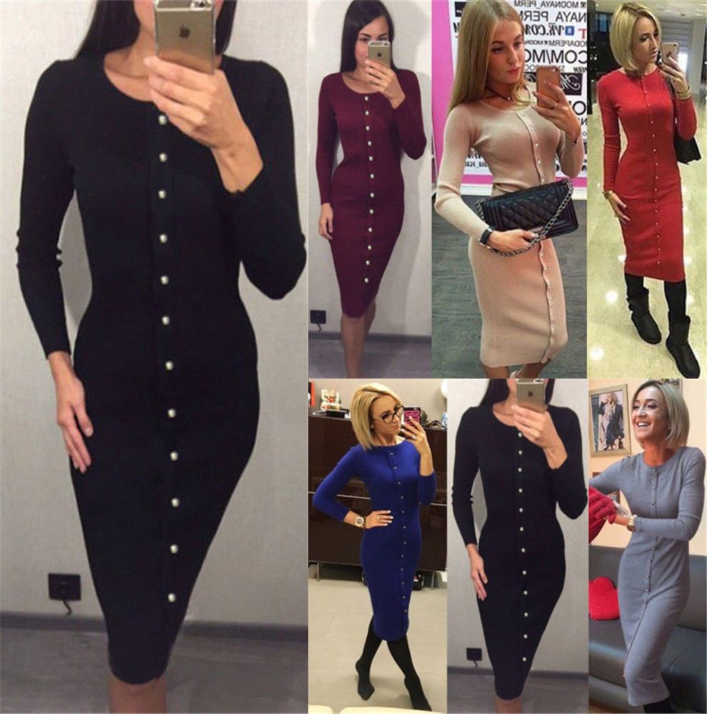tight button dress