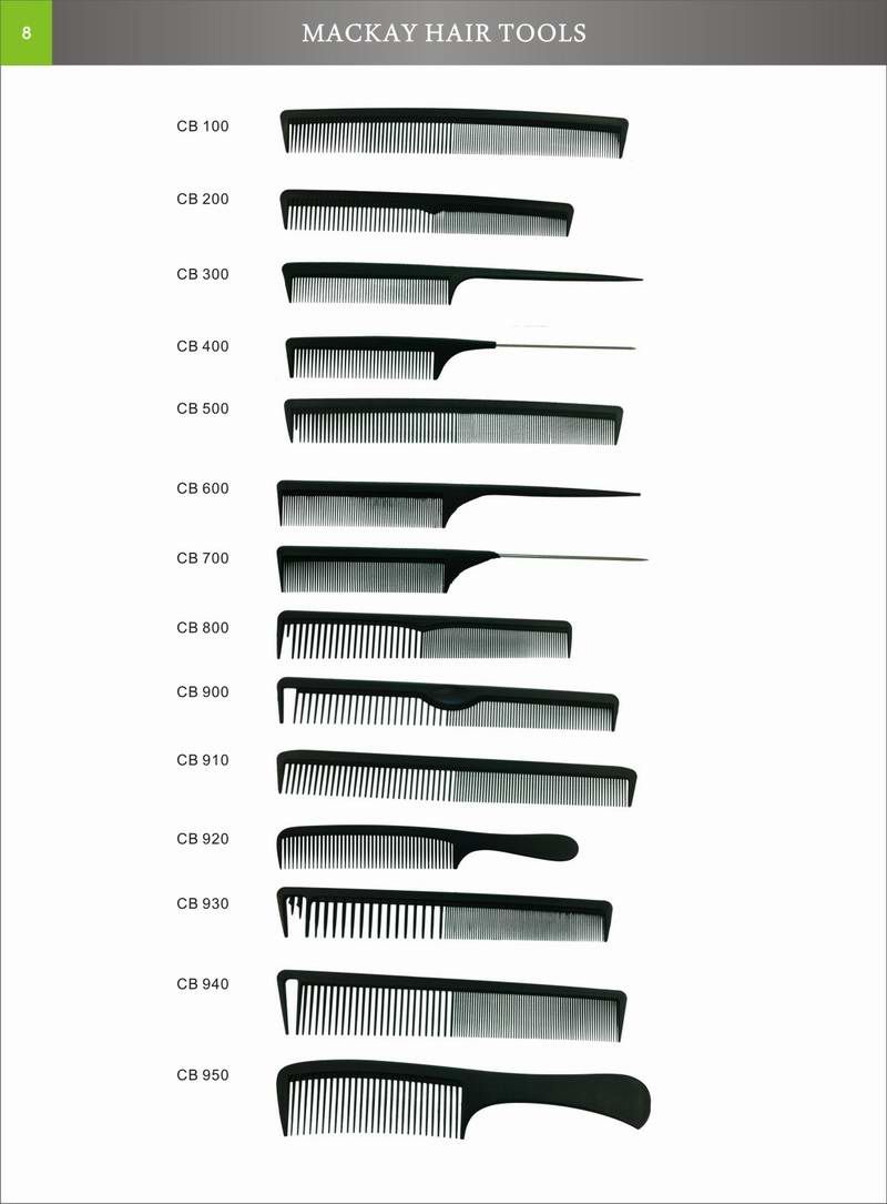 Carbon Hair Comb Types Barber Combs Heating Salon Hair ...