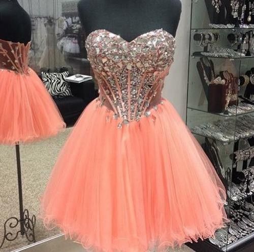 short bling prom dresses