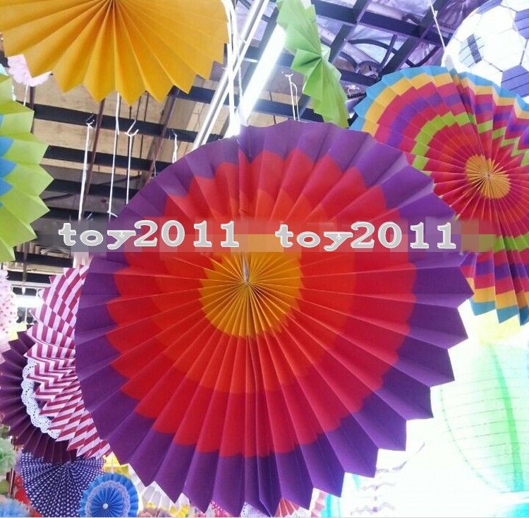 2020 Fiesta Paper Fan Decorations Pinwheels Wedding Decoration