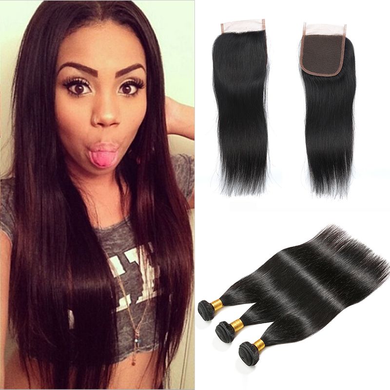 2019 Brazilian Straight Hair Bundles Unprocessed Human Hair Weaves