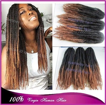 Cheap Price 20 Black Brown Two Tone Color Kanekalon Marley Braid