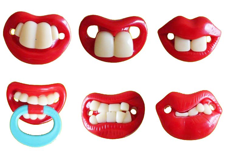 Funny Silicone Infant Pacifier Orthodontic Nipples Dummy Mustache Beard Mouth