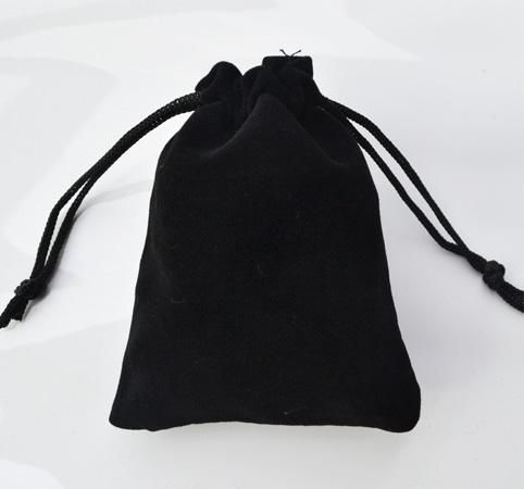 black velvet drawstring bag