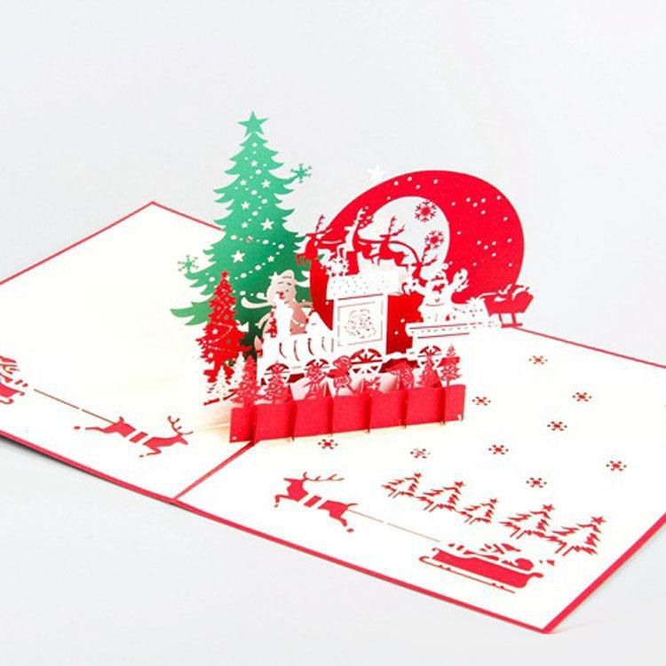 Biglietti Di Natale Handmade.Acquista Invito A Taglio Laser Albero Di Natale Handmade 3d Pop Up Card Biglietto Augurale Di Natale Con Biglietti Gratuiti A 1 89 Dal Qomolangma001 Dhgate Com