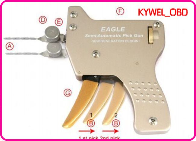 New Type Eagle Semi Automatic Mechanical Lock Guns Eagle Brockhage Downward Pick Gun Locksmith Lock Pick Gun Locksmiths Locksmiths Supplies From Kywel Obd 40 61 Dhgate Com