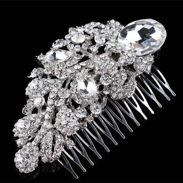 2019 4 4 Inch Big Elegant Large Crystal Rhinestone Flower Bridal