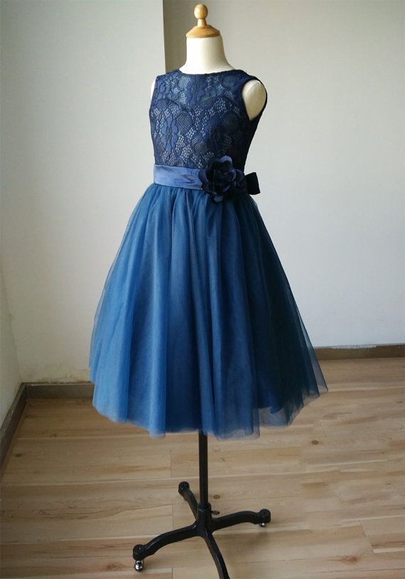navy blue childrens bridesmaid dresses