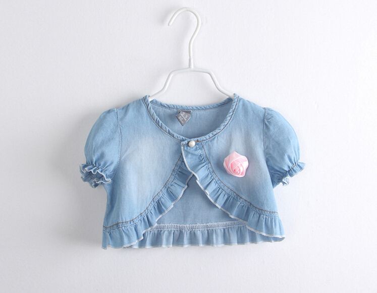 denim short jacket for girl