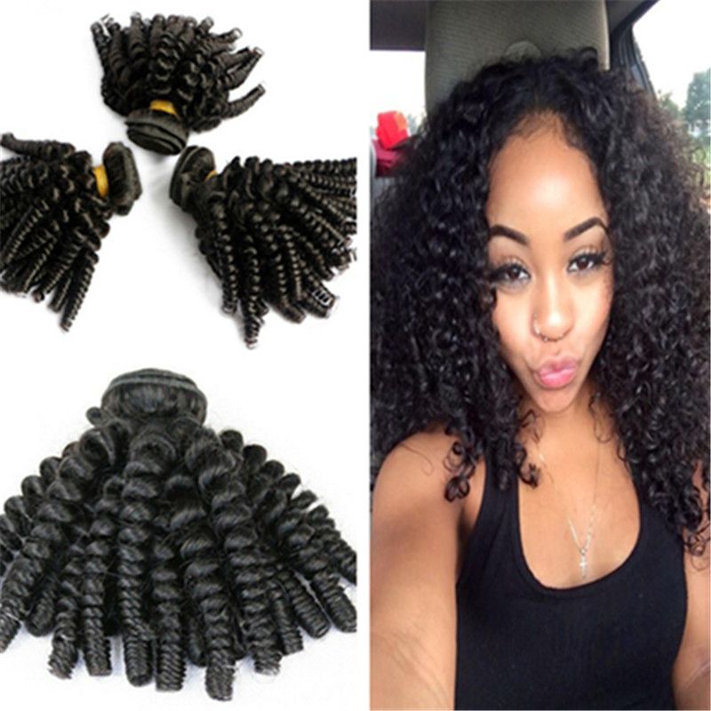 New Texture 7a Funmi Hair Bouncy Curl Virgin Hair Extension Spiral