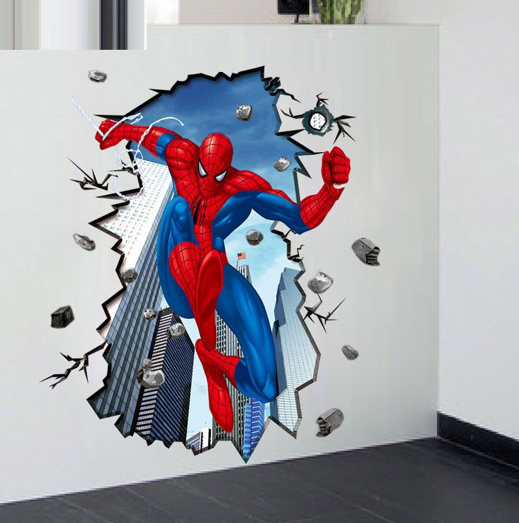 Details About Super Hero Spider Man Mural 3d Wall Sticker Diy Art Vinyl Decal Kids Boy Room Decor Decals Stickers From Billshuiping 3 72 Dhgate Com - Spiderman 3d Wall Mural Details About Super Hero Spider Man Mural 3d Wall Sticker Diy Art Vinyl Decal Kids Boy Room Decor Decals Stickers From Billshuiping 3 72 Dhgate Com - Spiderman 3d Wall Mural