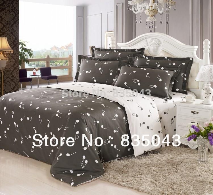 2020 100 Cotton Musical Notes Comforters Duvet Cover Bedding Four