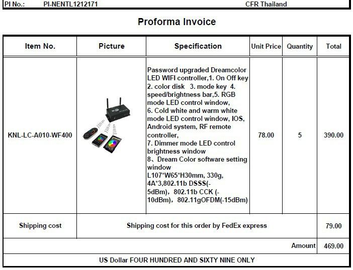 pi proforma invoice