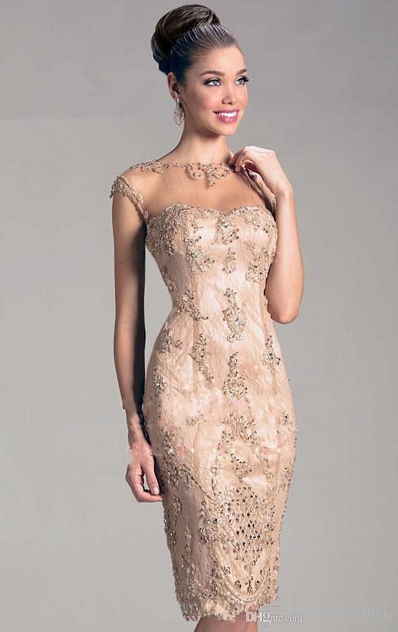 elegant knee length evening dresses