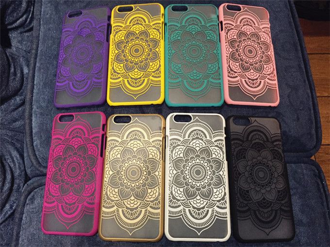 Mandala Datura Henna Funda plástico duro Funda de translúcida para Iphone 7