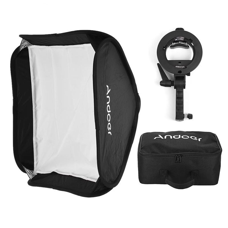 Neewer fuera de cámara doble Speedlight Flash Zapato MOUNT giratorio suave Paraguas