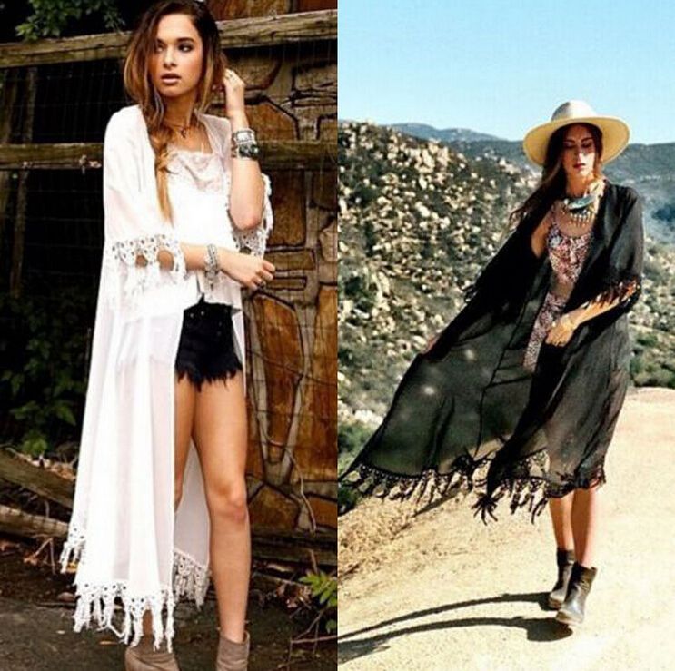 long bohemian cardigan