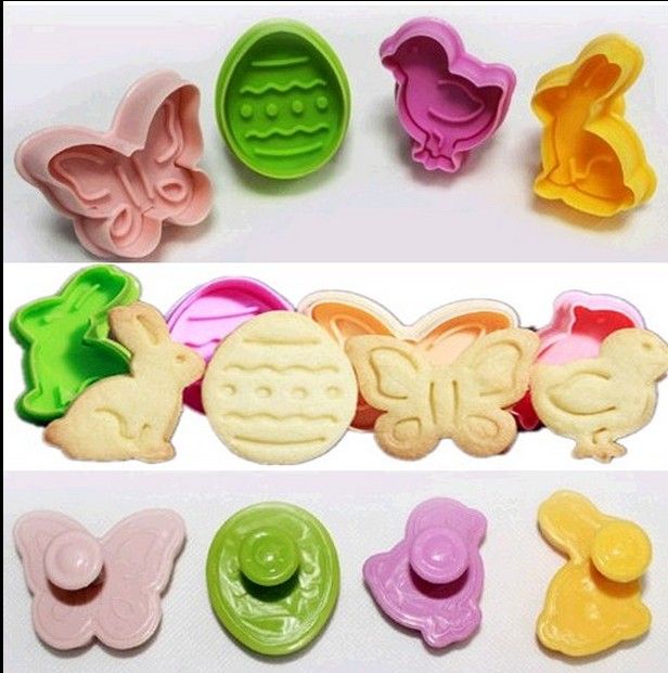 Easter Eggs Fondant Cookies Mold Eater Rabbit 3d Cake Stamp Cutter