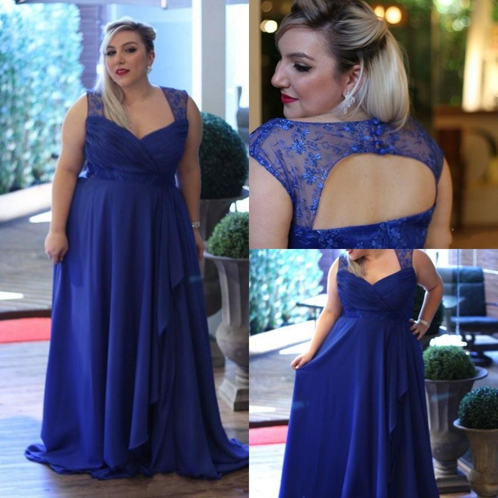 royal blue plus size special occasion dresses