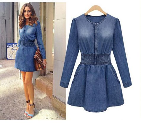 vestido jeans elegante