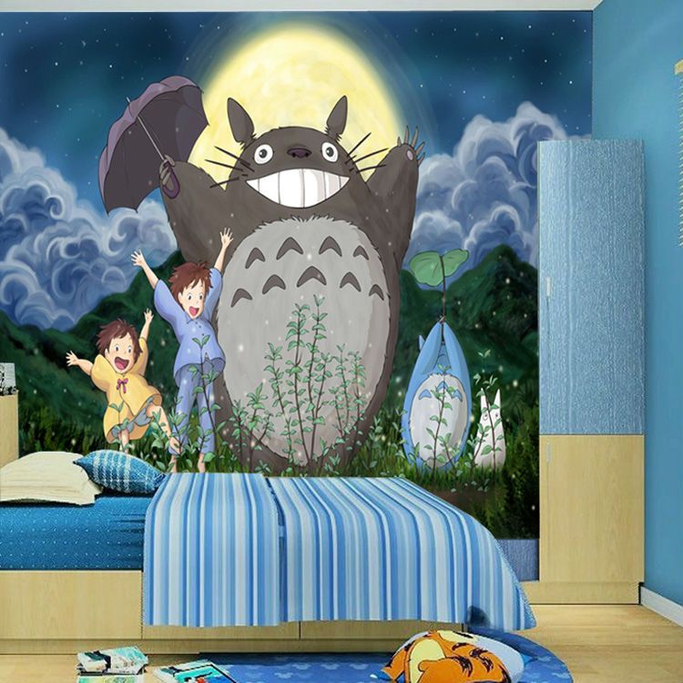 My Neighbor Totoro Wallpaper 3D Japanese anime Photo Wallpaper Cartoon Mural Kids Boys Girls Room decor My Neighbor Totoro Wallpaper 3D Japanese anime Photo Wallpaper Cartoon Mural Kids Boys Girls Room decor