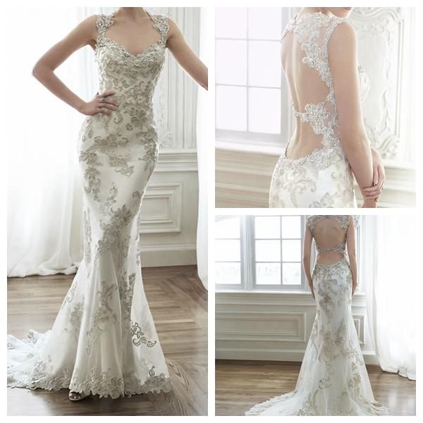 mermaid wedding dress with swarovski crystals