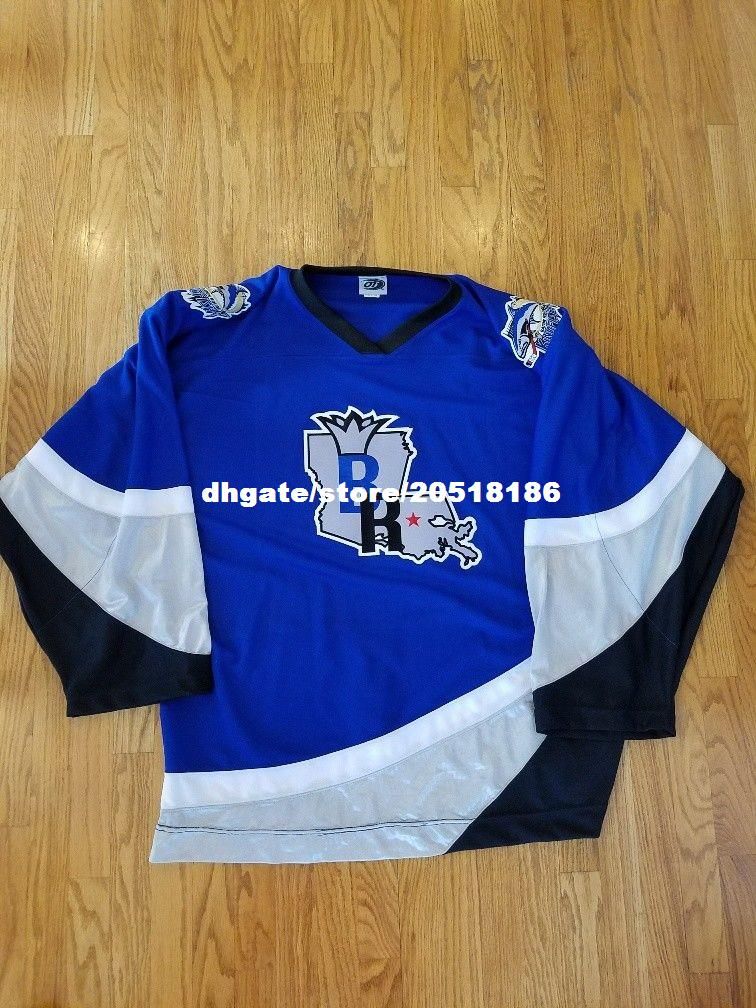2021 Cheap Custom BATON ROUGE KINGFISH ECHL NHL HOCKEY JERSEYS FIGHT