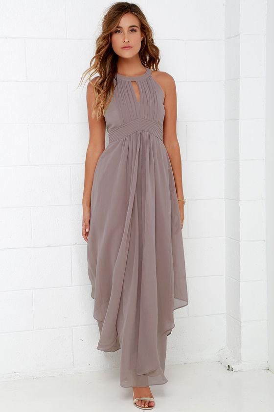 taupe evening gowns