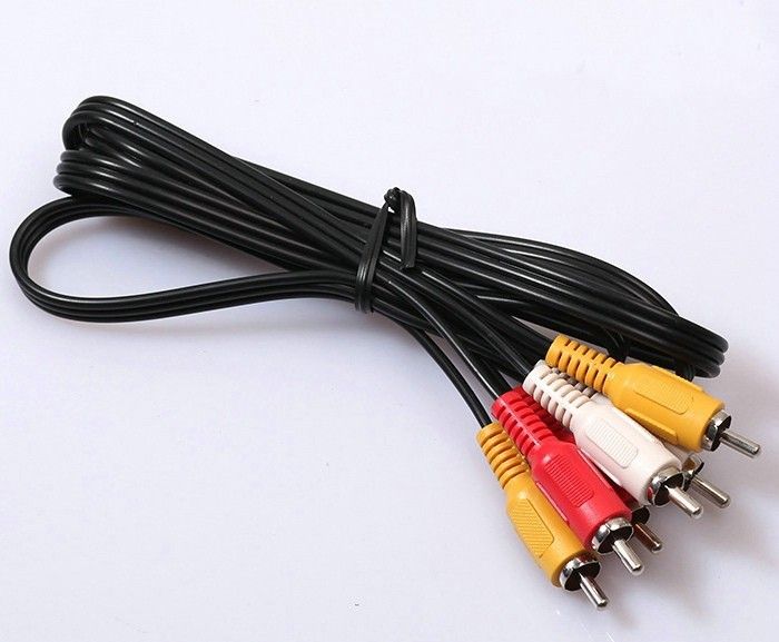 200 unids / lote 3 RCA a Macho Audio Video AV Cable Cable de Extensión