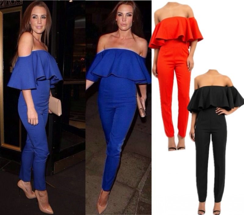 off the shoulder formal jumpsuit