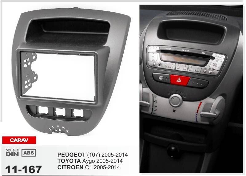Carav 11 167 Top Quality Radio Fascia For Toyota Aygo Peugeot 107 Citroen C1 Stereo Fascia Dash Cd Trim Installation Kit Car Interior Decoration Products Car Interior Decorations From Caravonline 58 29 Dhgate Com
