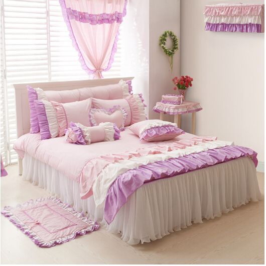 Luxury 100 Cotton Bedding Set Korean Style For Girls Bedding Crib