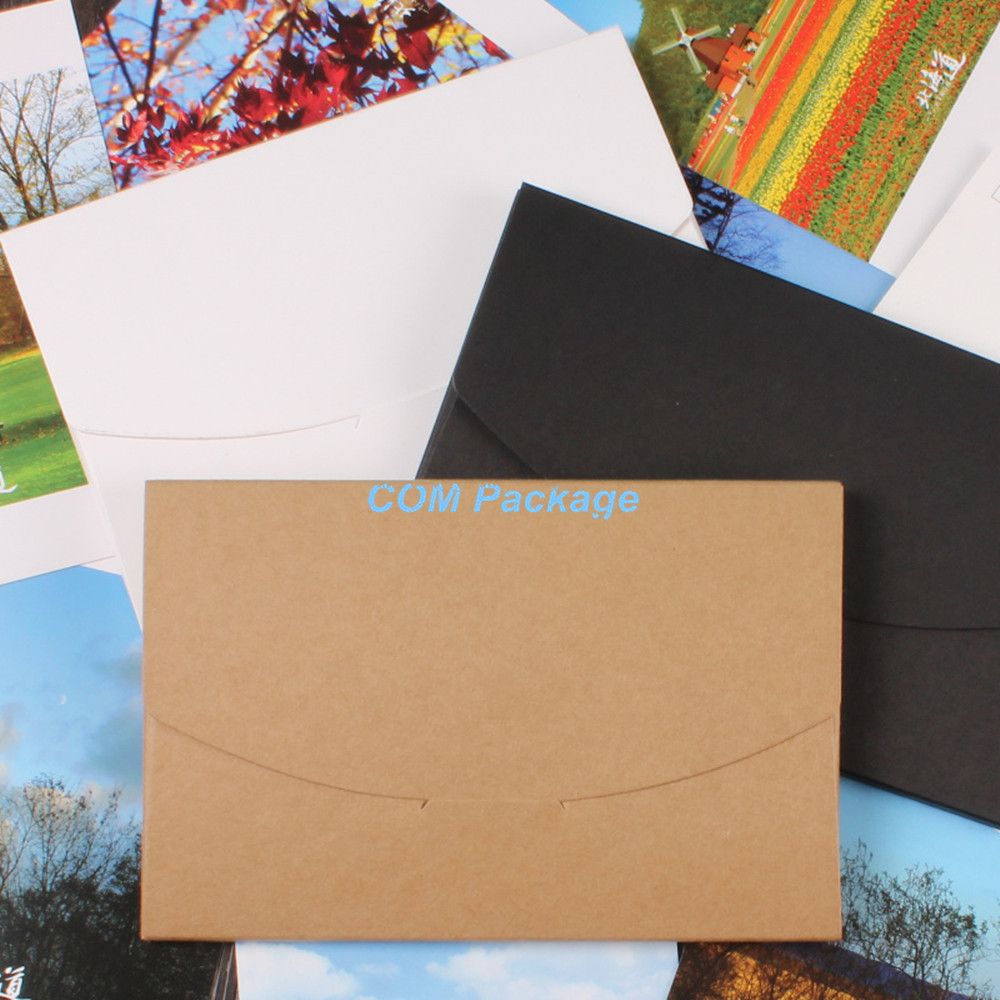50pcs Kraft Paper Envelope Party Invitation Card Letter Stationery Packaging Bag Gift Greeting Card Postcard Photo Box