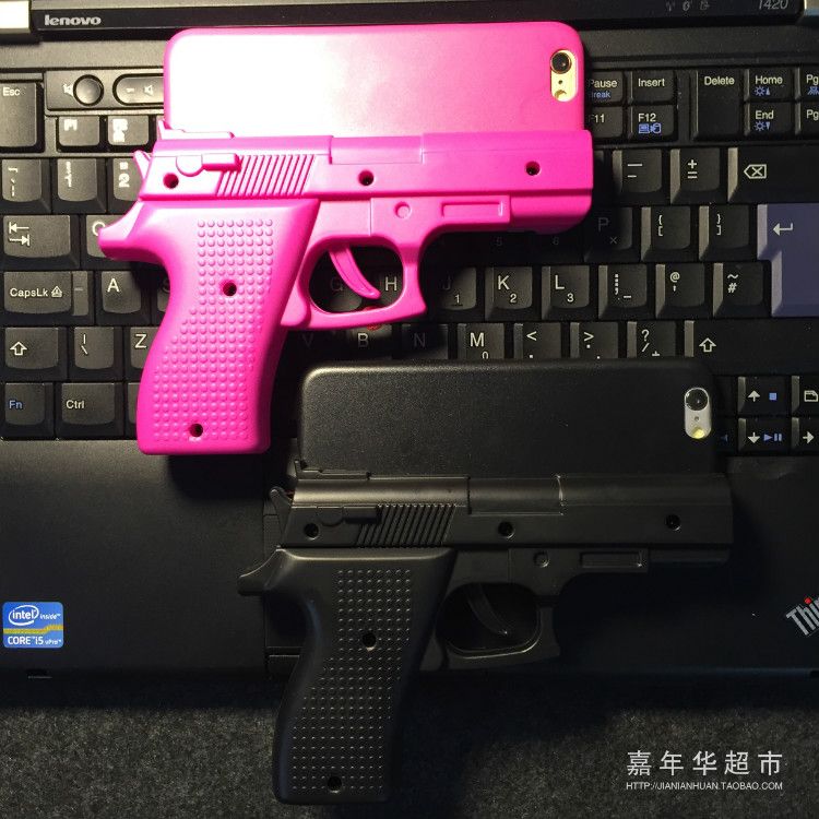 Fashion Creative 3D Gun Case Gun Shape Hard Phone Case Cover For IPhone