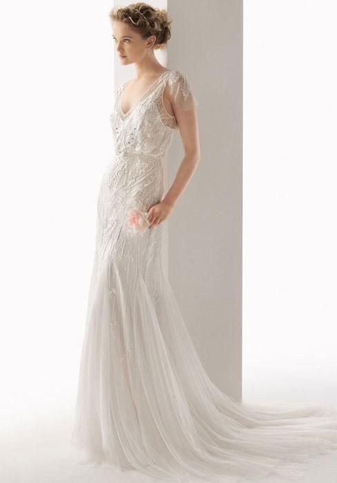 bohemian beaded wedding dress