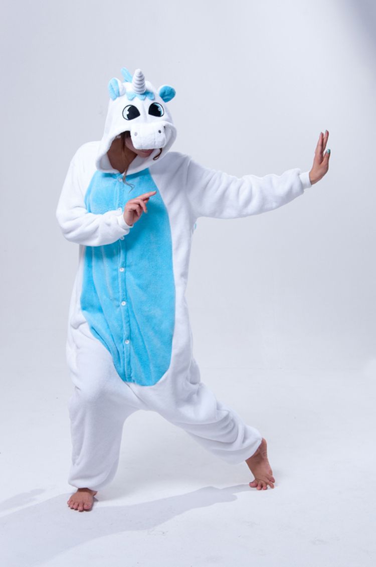 2015 New Arrival Winter Pink Blue Kawaii Anime Hoodie Pyjamas