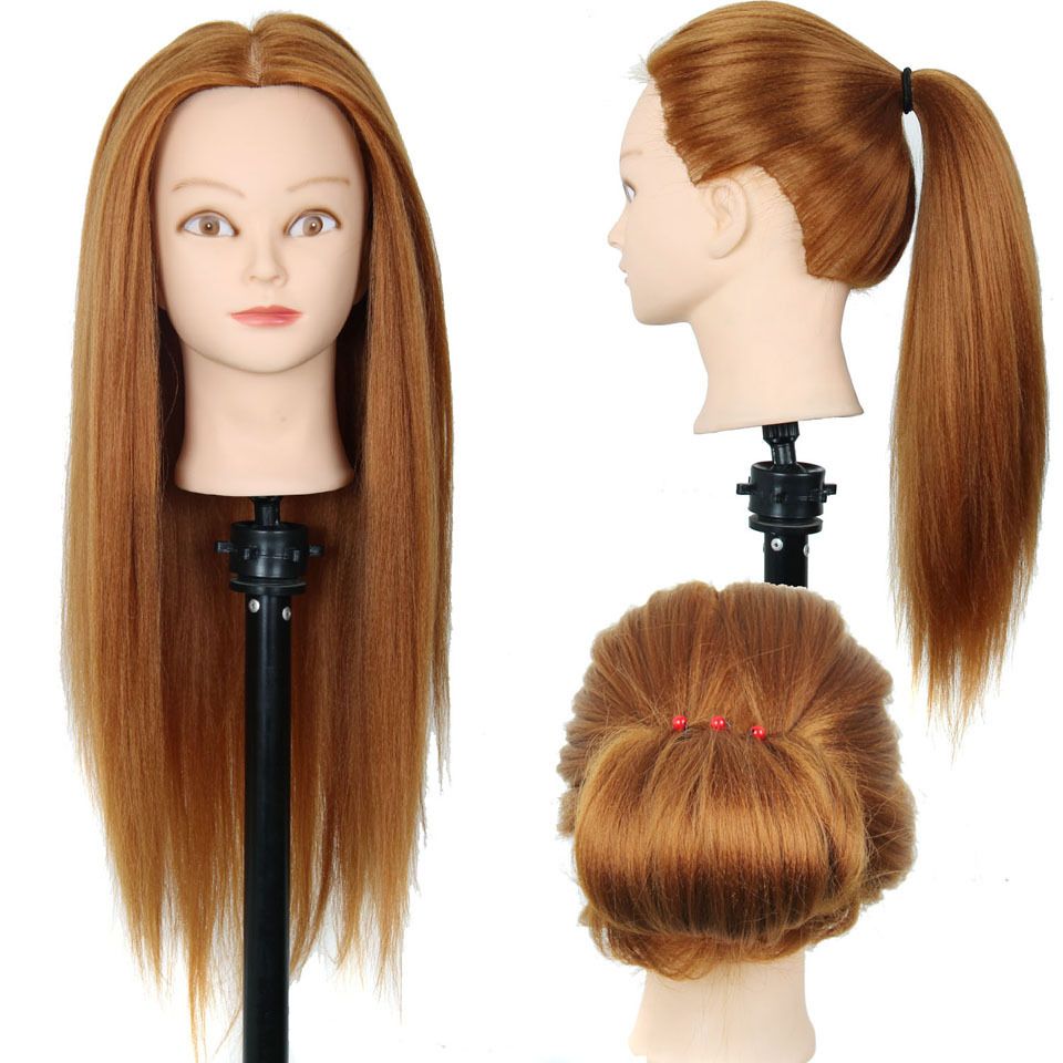 Cheap Price Mannequin Head 100% Chemical Fiber Hair Professional Hairdressing Training Dummy Head with Clamp Holder Cheap Price Mannequin Head 100% Chemical Fiber Hair Professional Hairdressing Training Dummy Head with Clamp Holder
