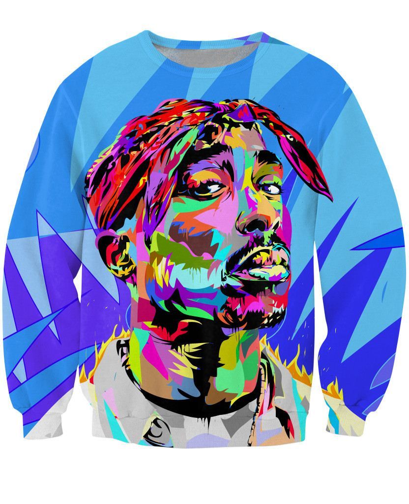 Compra Edición Especial Azul Tupac Sudadera Raperos Influyentes 2Pac Cuello  Redondo Sudan Ropa Moda Mujeres Hombres 3D Jumper Trajes Barato | Entrega  Rápida Y Calidad | Es.Dhgate