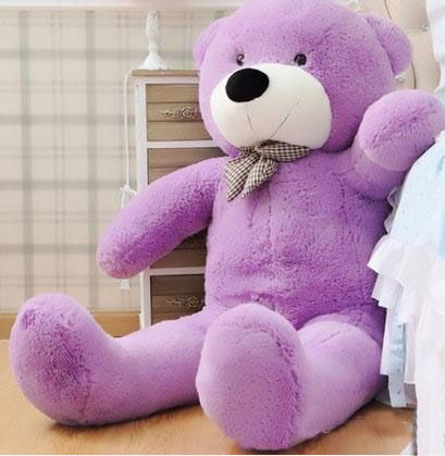 teddy bear in purple colour