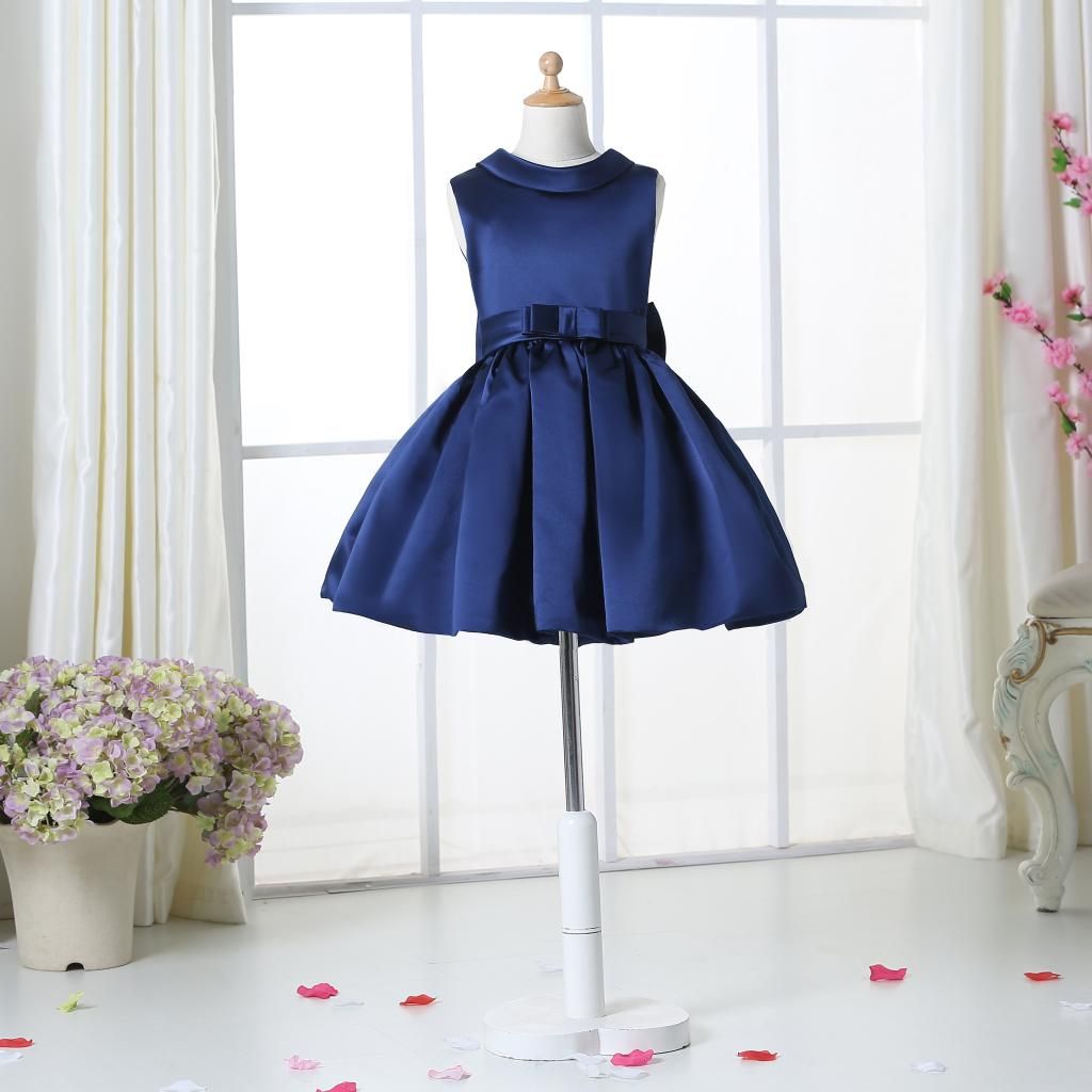 navy blue dresses for flower girl