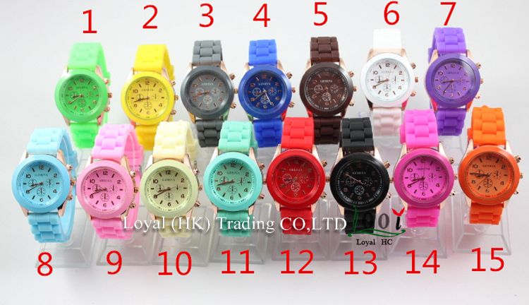 Acquistare Moda Orologio Da Polso In Oro Rosa Colorati Orologi Stile  Ginevra Gomma Del Silicone Della Gelatina Della Caramella Orologi Gli  Uomini Wamen Chidren Silicone Orologi Al Quarzo Economico | Consegna Veloce