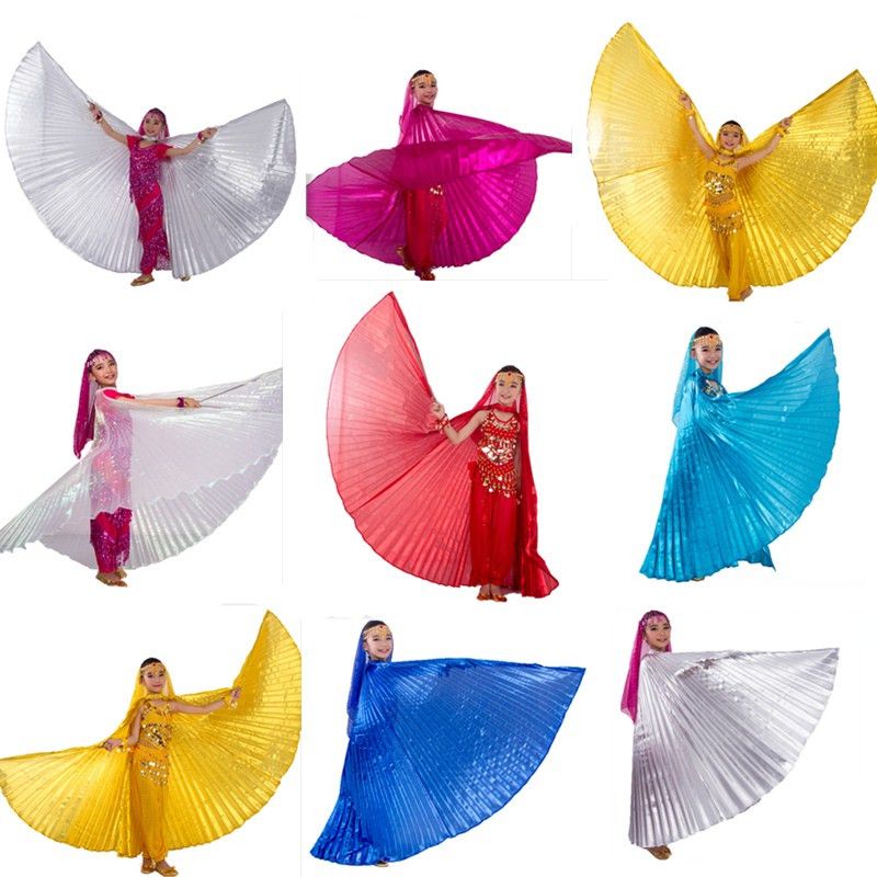 Compre Alas De Angulo De Los Ninos Alas De La Danza Del Vientre Traje De Danza Del Vientre Egipcio Alas De Isis Traje De Baile Para Ninos Ninas Sin Palo Es A