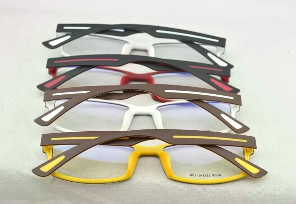 Wholesales Tr100 Optical Glasses Frame Acetate Bright Color Myopia